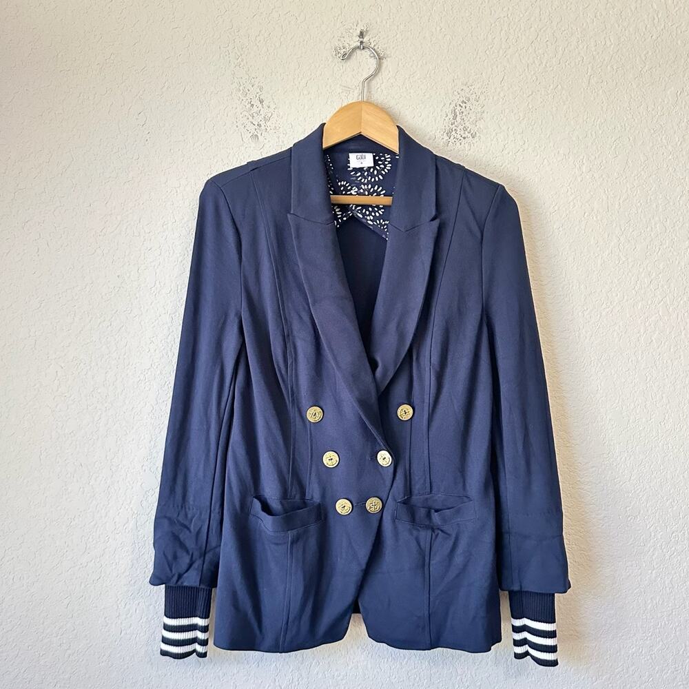 CABI Grand Slam Blazer Jacket Navy Blue Double Breasted Preppy